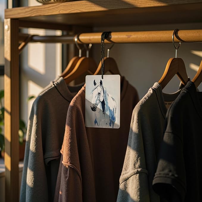 Trendy Western Cowgirl Car Air Freshener 4 Pcs, Retro Horse Cowgirl Boots Bow Hanging Air Freshener for Cars Closet Drawer Books Bathroom, Girly Car Accessories Mirror Decor for Women（Blue)