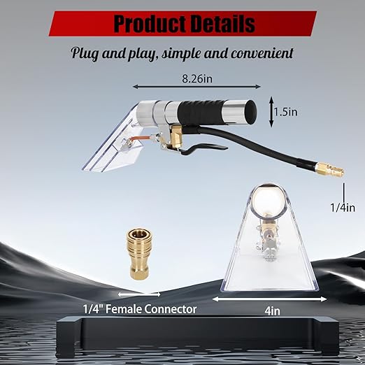 Upgrade Your Cleaning Toolkit with This Carpet Extractor Wand Featuring a 1/4" Quick Disconnect Coupler Valve—Compatible with Shop Vac, Mytee, and Most Upholstery Vacuum Extractors