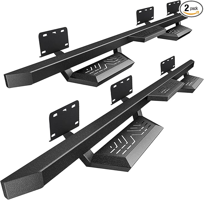 PZ Drop Down Running Boards Compatible with 2019-2025 Dodge Ram 1500 Crew Cab New Body Style, Black Heavy Duty Carbon Steel Side Step Rails Nerf Bars(ONLY FIT 2019-2025 Ram 1500 New Body Style)