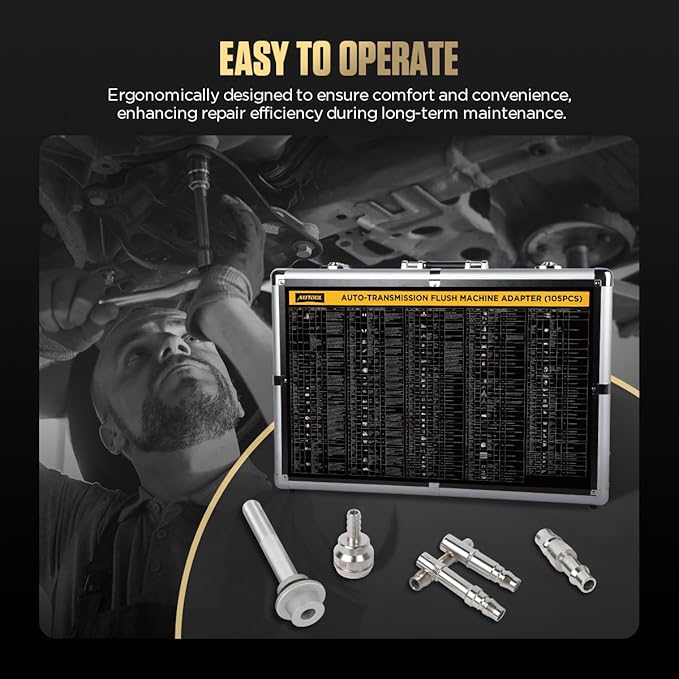 Transmission Fluid Fill Adapter Kit, 86 PCS AT/MT/CVT/DCT Transmission Oil Filling Connector Kit, ATF Exchange Adapters Compatible with Nissan, VW, Audi, CVT, BMW, Benz