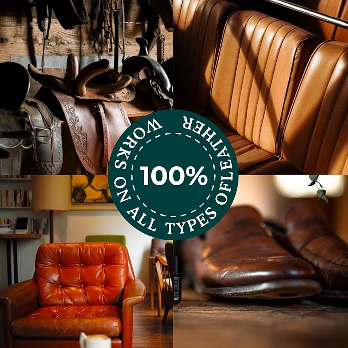 Clyde's™ 4-Step Leather Recoloring Kit | Includes Brush and Lint-Free Towels | Cleans, Restores, and Protects Your Leather