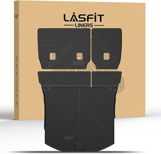 LASFIT Cargo Mat for Jeep Grand Cherokee 2011-2021 All Weather TPE Custom Fit Rear backrest Mat Trunk Seatback Cargo Liner, Black