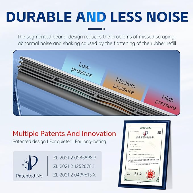 Windshield Wipers, 26'' + 17'' Wiper Blades for Infiniti Q50 2014-2022, Nissan Pathfinder 2013-2020, Honda CR-V 2017-2022 All-season Automotive Replacement Windshield Wiper Blades (Set of 2)