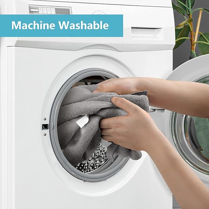 HOMEXCEL Grey Microfiber Cleaning Cloth, 50 Pack Cleaning Towels for Kitchen, Lint Free, Scratch-Free, Highly Absorbent, and Reusable Cleaning Rags for House, Window and Glass, Cars, 11.5 X11.5 inch