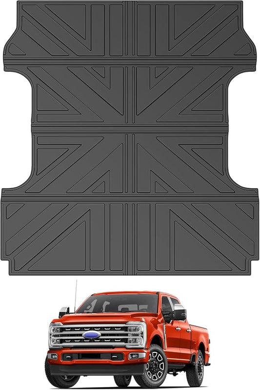 Truck Bed Mat Compatible with 2017-2024 Ford F250 F350 F450 6.8 FT Truck Bed Liner Cargo Mats TPE Cargo Liner Replacement for Ford F250 F350 Accessories(6.8FT Bed Mat)