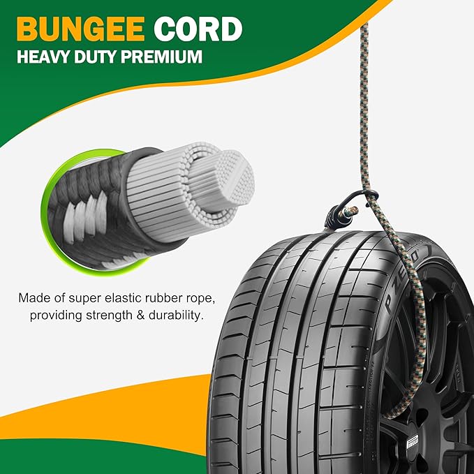 Motorcycle Tie Down Strap (4PK) - 2,100lb Break Strength Ratchet Tie Down Straps Set with 2 Bungee Cord, Soft Loop Ratchet Straps for Moving Appliances, Lawn Equipment, Cargo Straps for Trucks, Camo