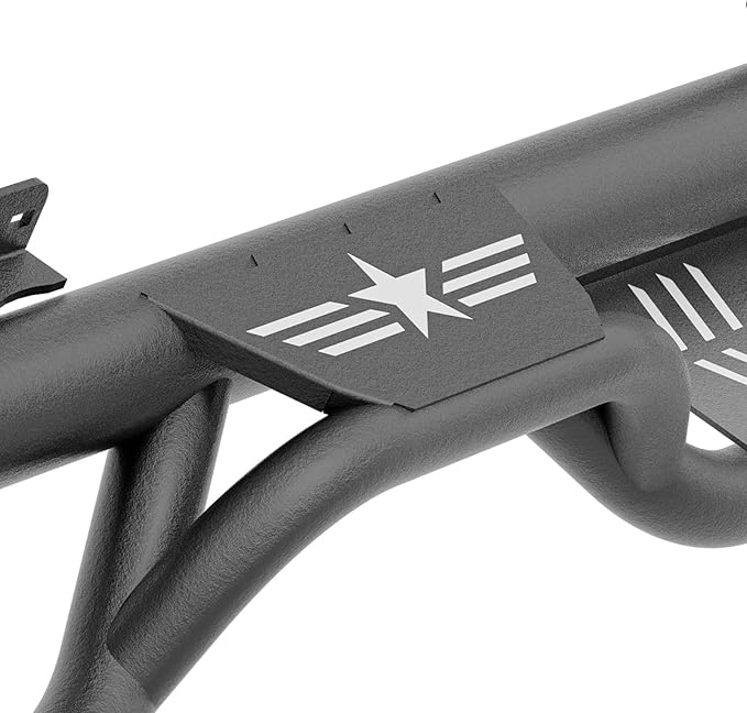 Running Boards Side Steps Compatible with 2021-2026 Ford Bronco 4 Doors (Not for Sport Model), Two Stairs Design Side Steps Heavy-Duty Steel Nerf Bars Bolt-on Step Plates Rock Sliders Rail