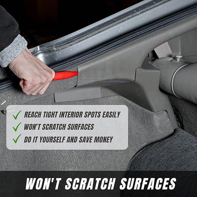 Sunplustrade Auto Trim Removal Tool Set (No Scratch Plastic Pry Tool Kit) - Auto Trim Tool Kit Car Tools, Easy Door Panel Removal Tool, Fastener Removal, Clip, Molding, Dashboards, Interior Trim Tools