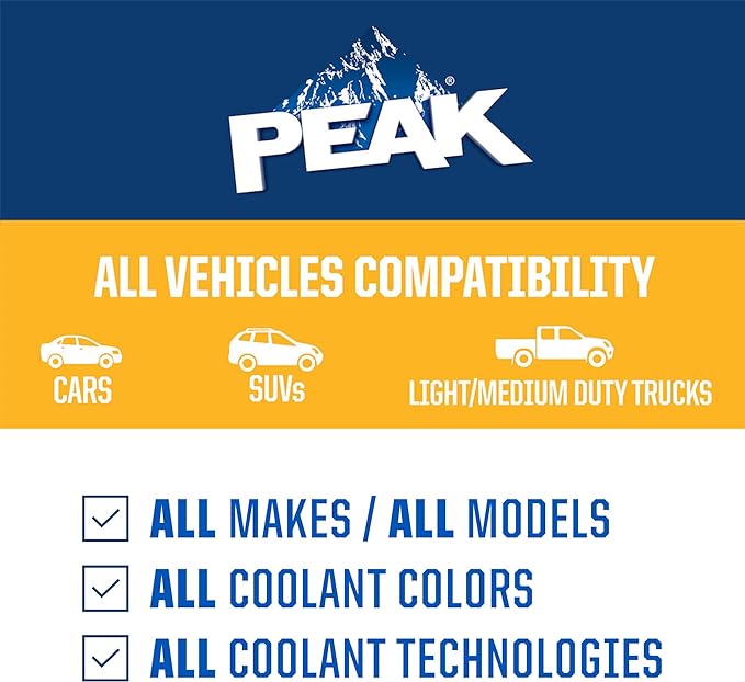 PEAK Global Lifetime Concentrate Antifreeze and Coolant for All Vehicles, 1 Gal.