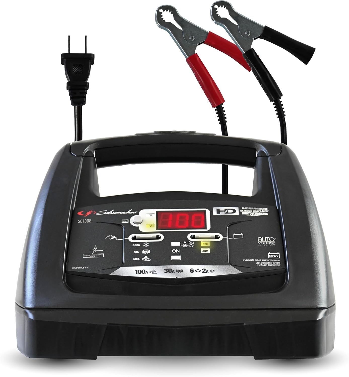 Schumacher Electric 6A Battery Charger and 85A Engine Starter, 6-in-1 Solution for 6V/12V Batteries, Maintainer, 30 Amp Boost, SC1307, for Power Sport, Car, Truck, and Marine Batteries