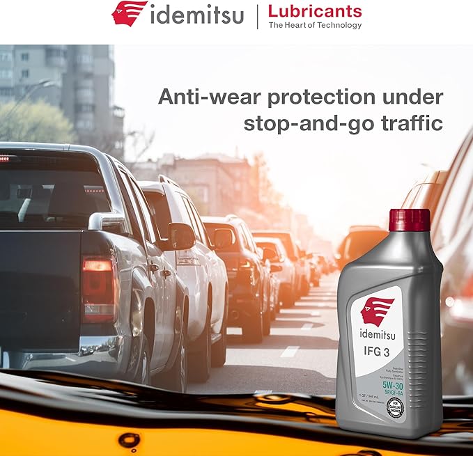 Idemitsu IFG 3 5W-30 Full Synthetic Motor Oil – 1 Quart SP/GF-6A Certified Engine Oil for TGDI & PFI Engines | Engineered for Maximum Efficiency and Protection
