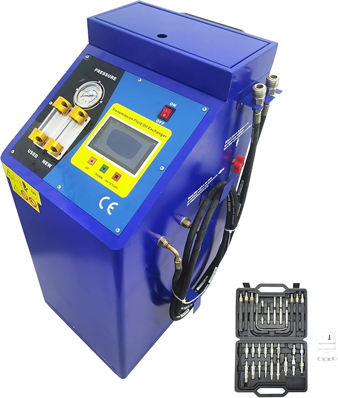 Automatic Transmission Cleaning and Oil Changing Machine, Auto Transmission Flush Machine Transmission Fluid Exchanger Oil Changer Auto Maintenance with 3.3galx2 Fuel Tank 150W