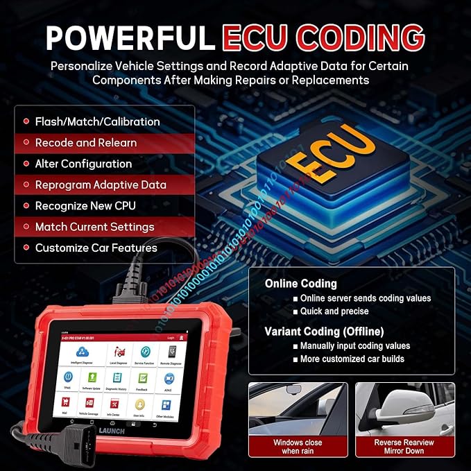 Launch X431 PRO Star OBDII Scanner, All System Diagnostics, ECU Coding, 37+ Services, Full Bi-Directional Scan Tool, FCA SGW, CAN FD/DoIP, Quick Guide, 2 Years Fr-ee Update, Android 10.0