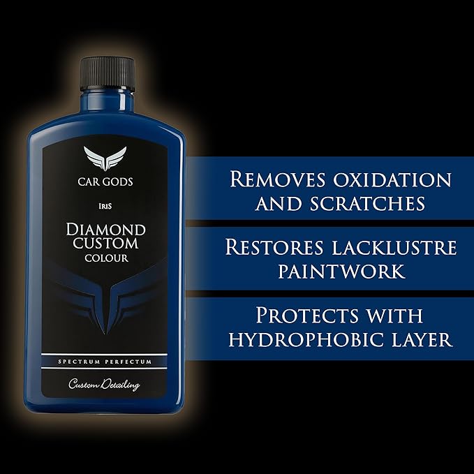 Car Gods Diamond Custom Color Dark Blue 17 fl oz – 3-in-1 Polish to Restore Faded Dark Blue Paintwork