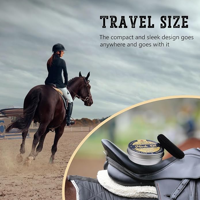 MEKER Mink Oil, Mink Oil for Leather Boots, All-Natural Leather Conditioner with Sponge, Restore Shoes, Jackets, Hats, Baseball Gloves, Saddles and Harnesses, 3.52oz