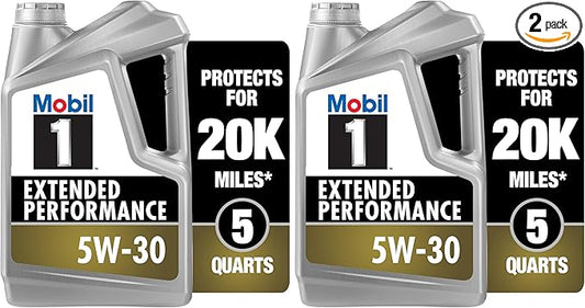 Mobil 1 Full Synthetic Motor Oil 5W-30 | Extended Performance | 5 Quart | Pack of 2