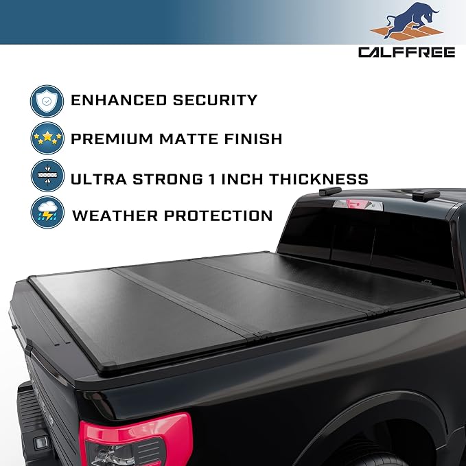 Hard Tri-Fold Truck Bed Cover Compatible with 2015-2025 Ford F150 | F150 Lightning 5'5"Bed (66")