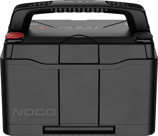 NOCO Lithium NLX27: 12V LiFePO4 Lithium Battery — Dual-Purpose — 100Ah Deep-Cycle + 1400A Group 27 Starter Battery — For Auto, Car Audio, Marine, Boat, RV, Off-Grid, Camper — UL Listed