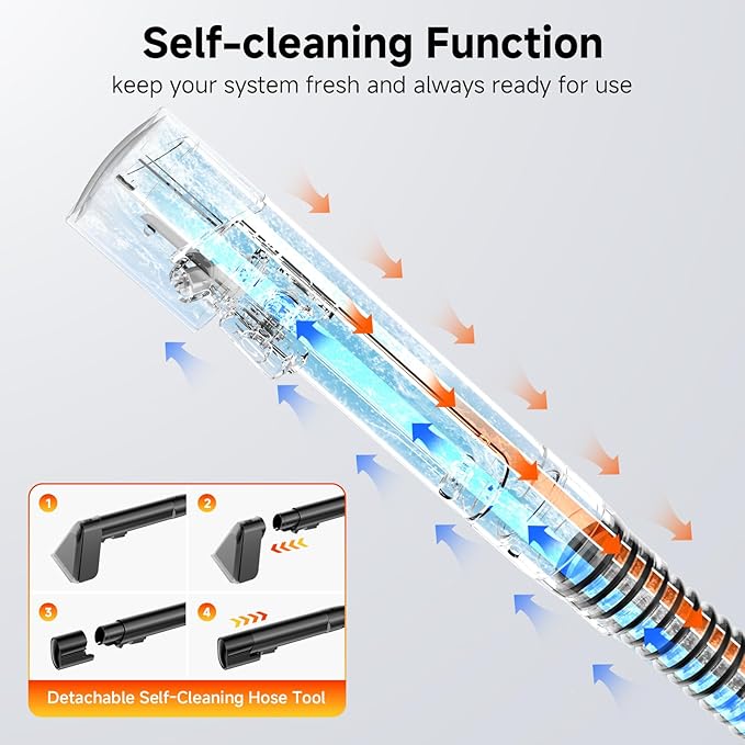 Portable Spot Cleaner Machine for Carpet and Upholstery - 18Kpa Carpet Cleaner with Dual BrushHeads, Easy Move, Cleaning Machine for Furniture, Couch, Stairs, Car and Pet Stain,Yellow