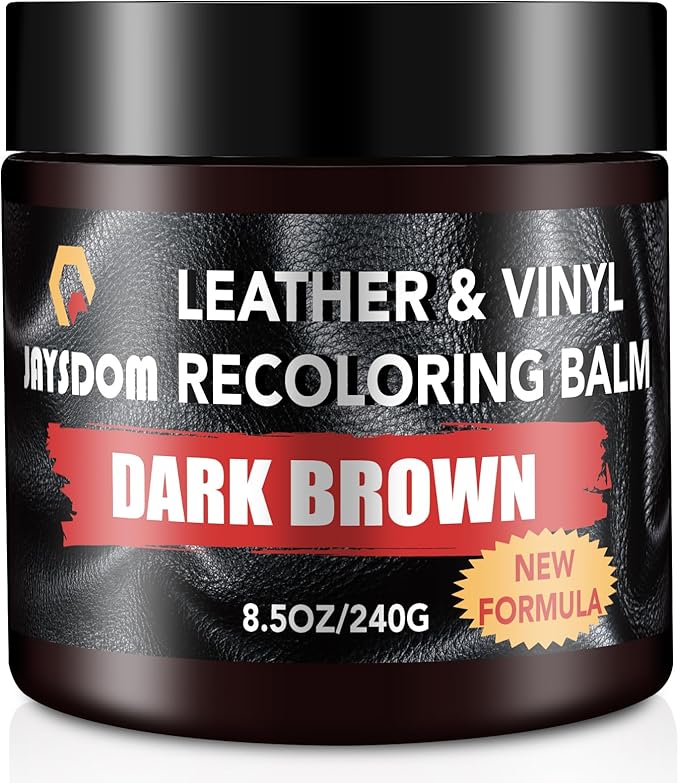Leather Recoloring Balm, Leather Repair Kit, Leather Dye, Leather Color Restorer, Leather Scratch Remover, Leather Couch Paint, Repair, Leather Scratch Repair, Leather Restorer(Dark Brown)