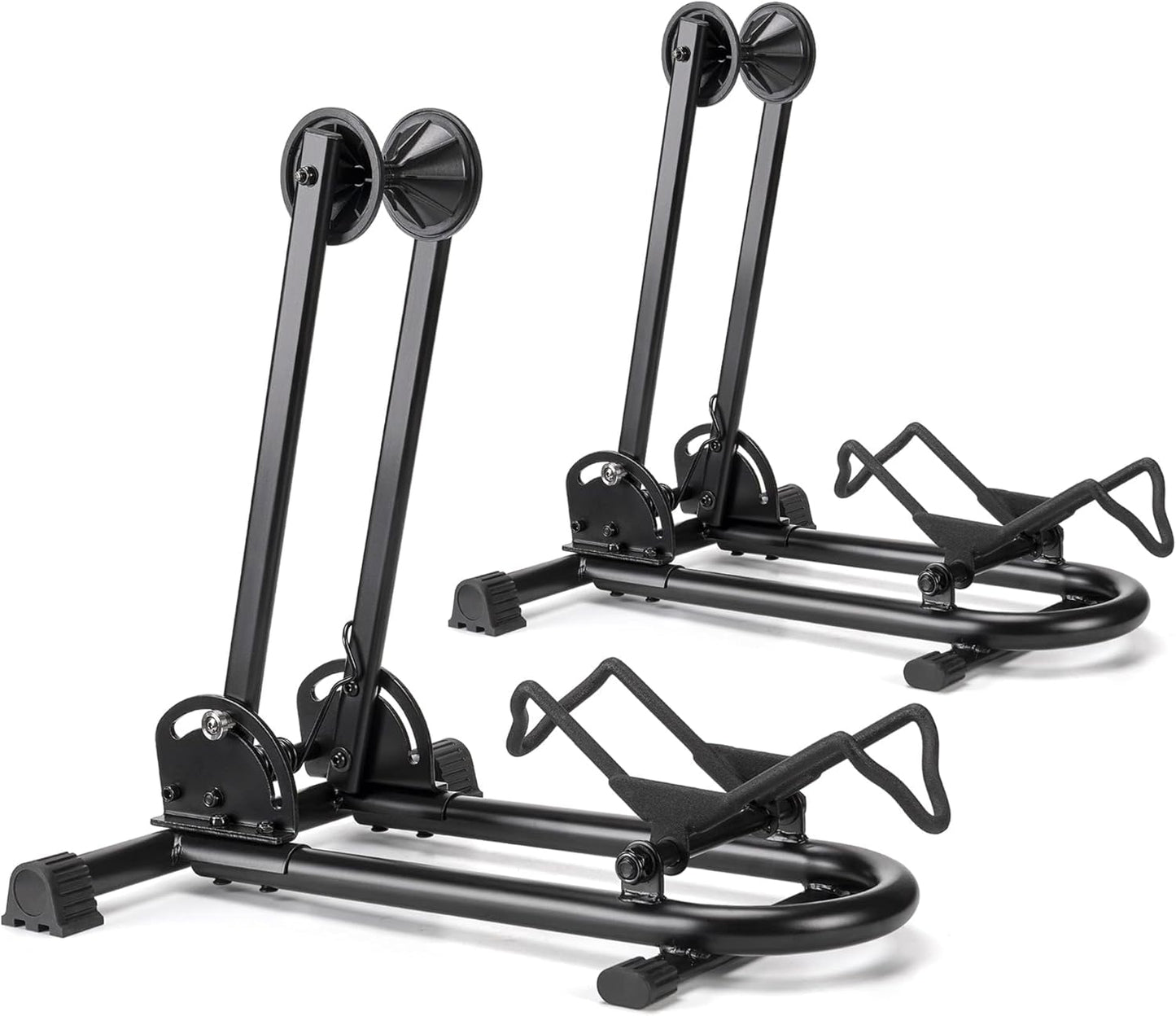 Indoor Bike Floor Stand - Bike Stand Rack for Garage/Home - Bike Storage Bicycle Parking Rack Fit 26”-29” Mountain Road Bikes (2 Bike Rack)