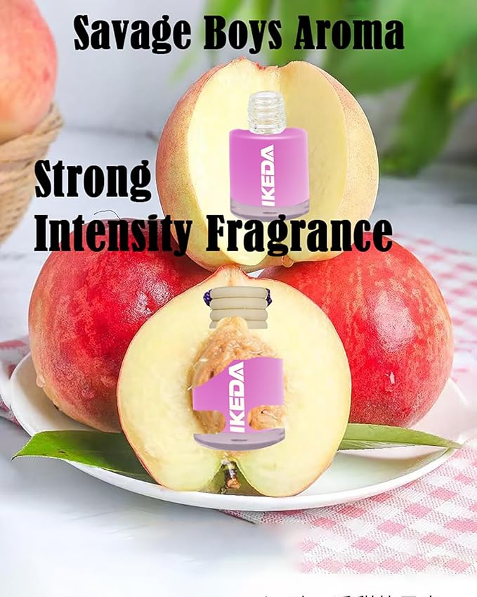 Car Air Freshener Hanging,Cylindrical Auto Scent with Vent Clip Bottle,45-Days Long Lasting Fragrance, Essential Oil Diffuser Odor Eliminator for Women (Circle, Peach)