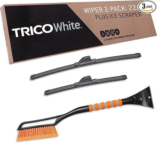 TRICO White™ (35-2216IS) 22 & 16 Inch Pack of 2 Automotive Replacement Windshield Wiper Blades Extreme Weather Beam Blade for Select Vehicle Models