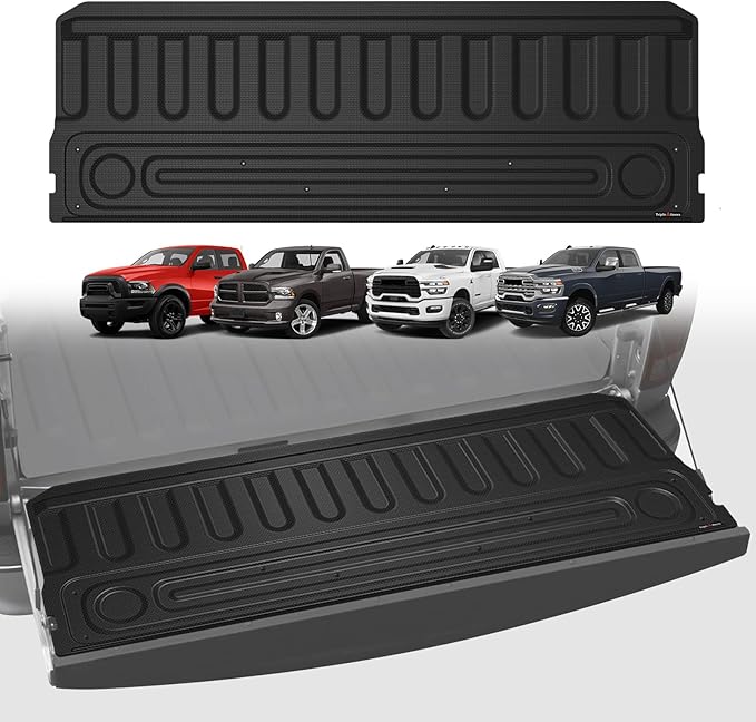 TripleAliners Tailgate Mat Compatible with 2009-2018 Dodge Ram 1500 & 2009-2026 Ram 2500/3500 & 2019-2024 Ram 1500 Classic Standard Tailgate Accessories Liner All Weather Protector TPE Custom Fit
