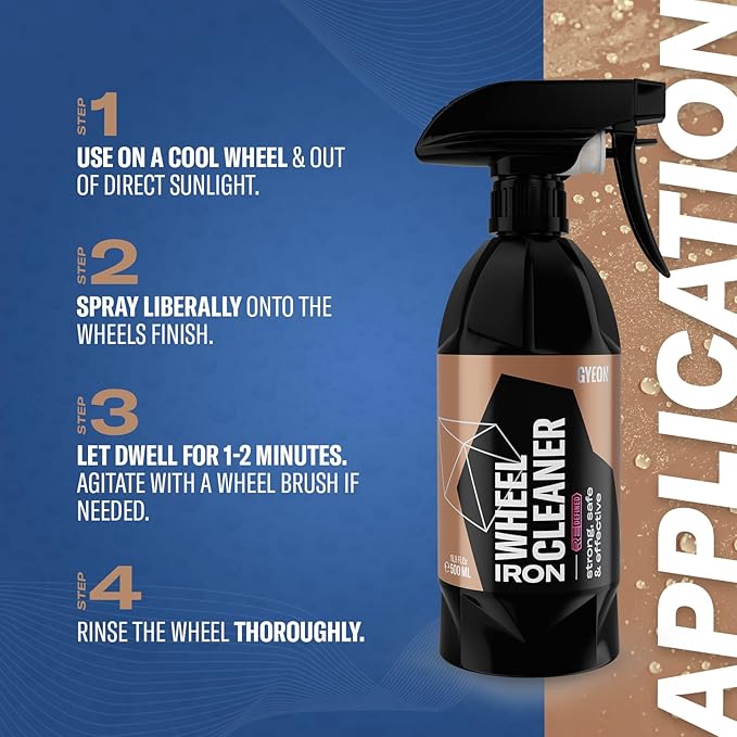 GYEON Iron Wheel Cleaner Redefined – Acid-Free Gel Formula for Brake Dust & Iron Removal – Safe on All Wheel Finishes and Rim Types – Professional Grade Wheel Cleaning Spray
