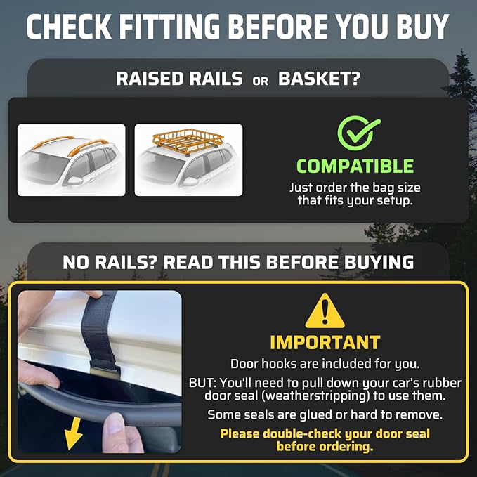 Rooftop Cargo Carrier - 23 Cubic Feet (XXL), Waterproof Soft Shell Car Roof Cargo Carrier, Heavy Duty Car Top Luggage Cargo Bag with Patented Door Hooks and Non-Slip Mat