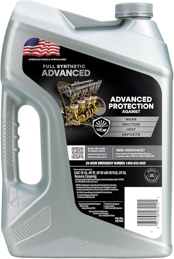 Valvoline Advanced Full Synthetic SAE 5W-30 Motor Oil 5 QT