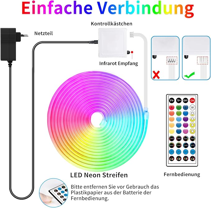 132Ft Neon Rope Lights,Flexible Led Rope Light Control with App/Remote,Multiple Mode Rope Lights,IP65 Outdoor RGB Led Neon Lights Waterproof,Music Sync Gaming Led Neon Light Strip for Bedroom