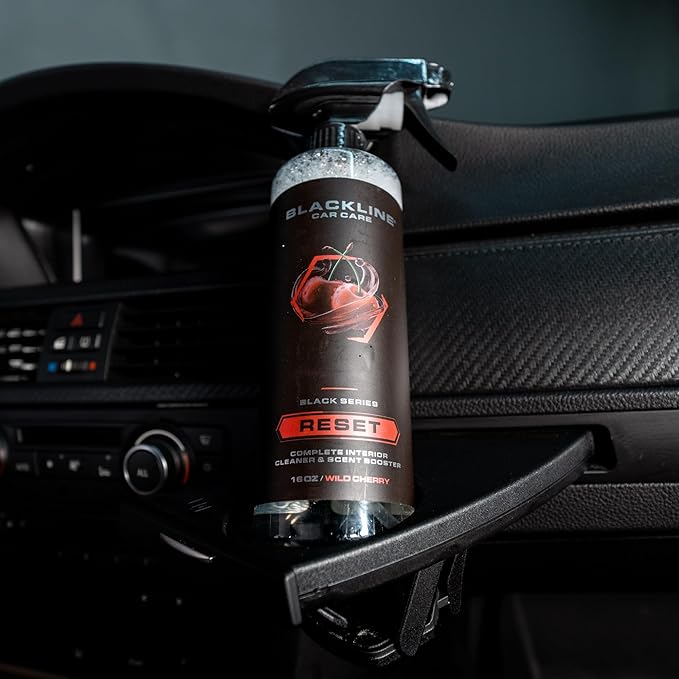Blackline Luxury Scented Interior Cleaner Reset Deep Cleans & Deodorizes All Surfaces, pH-Neutral High-Foam Formula, Long-Lasting Premium Fragrance for Cars (16 Fl Oz, Wild Cherry)