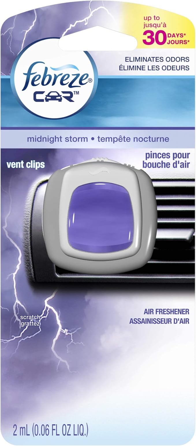 Febreze Car Clips Midnight Storm 1Ct Sidecap