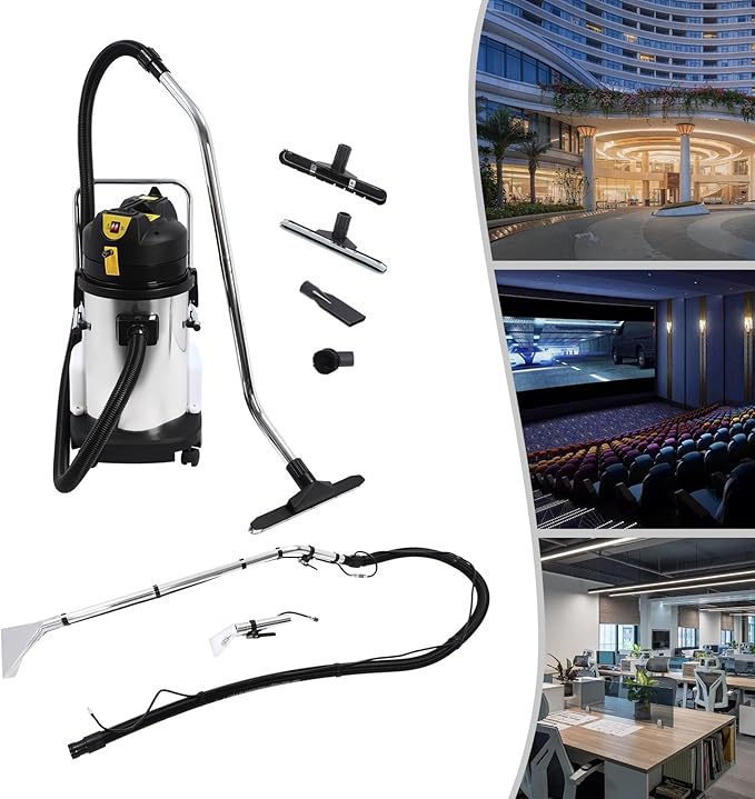 1000W 30L/7.93Gal Commercial Carpet Cleaning Machine, 3 in 1 Professional Extractor Upholstery Wet Dry Vacuum Cleaner, Portable Spot Cleaner for Hotels, Offices