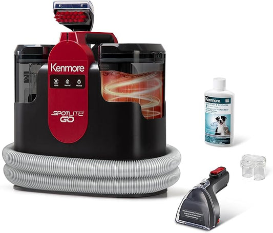 Kenmore KW1050.01 Upgrade Portable Heated Carpet & Upholstery Spot Cleaner, 16Kpa Power Suction with Versatile Tools for Pets, Area Rugs and Couches