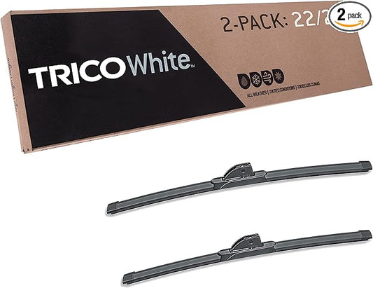 TRICO White 22" + 20" Extreme Weather Premium Winter Automotive Replacement Windshield Wiper Blades (Set of 2), Passenger and Driver Side All-Weather Beam Wiper Blades for Select Vehicle Models
