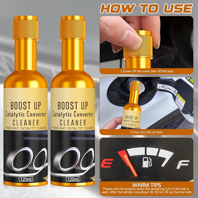 3Pcs Catalytic Converter Cleaner,Catalytic Converter Cleaner Kit,Auto Parts Engine,Exhaust System Pipe Carbon Removal Cleaner Treatment Additive Oil,Fuel System Treatment Oil Additive