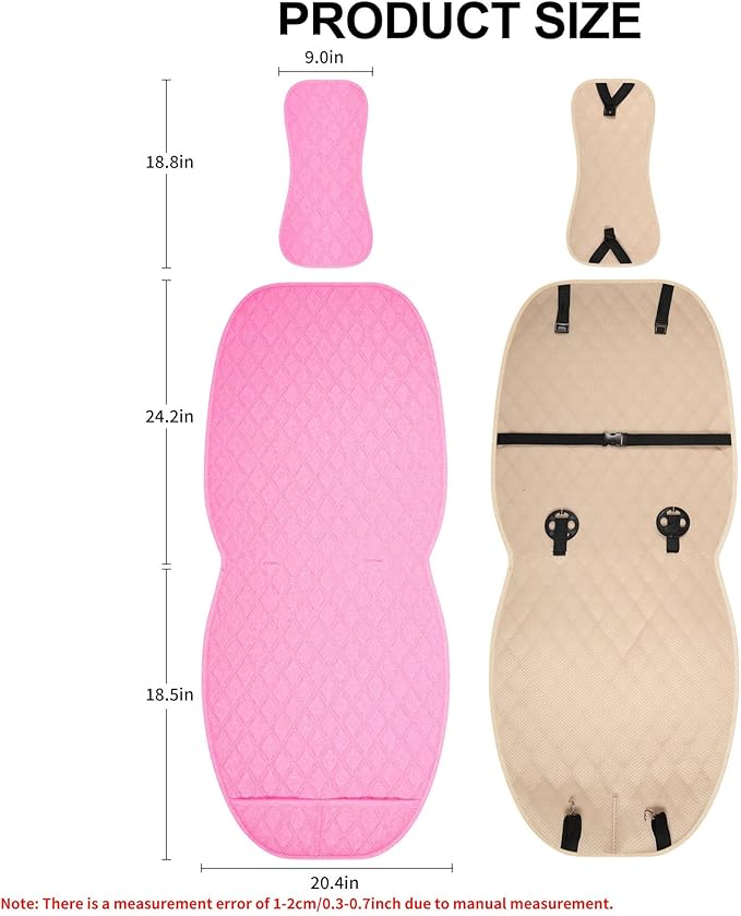 ENOGE Linen Car Seat Covers Front Seat Covers Breathable Cloth Fabric Car Seat Protector Universal Fit Most Automotive, Van, SUV, Trucks (Pink, 2 Front)