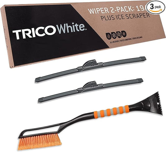TRICO White™ (35-1918IS) 19 & 18 Inch Pack of 2 Automotive Replacement Windshield Wiper Blades Extreme Weather Beam Blade for Select Vehicle Models