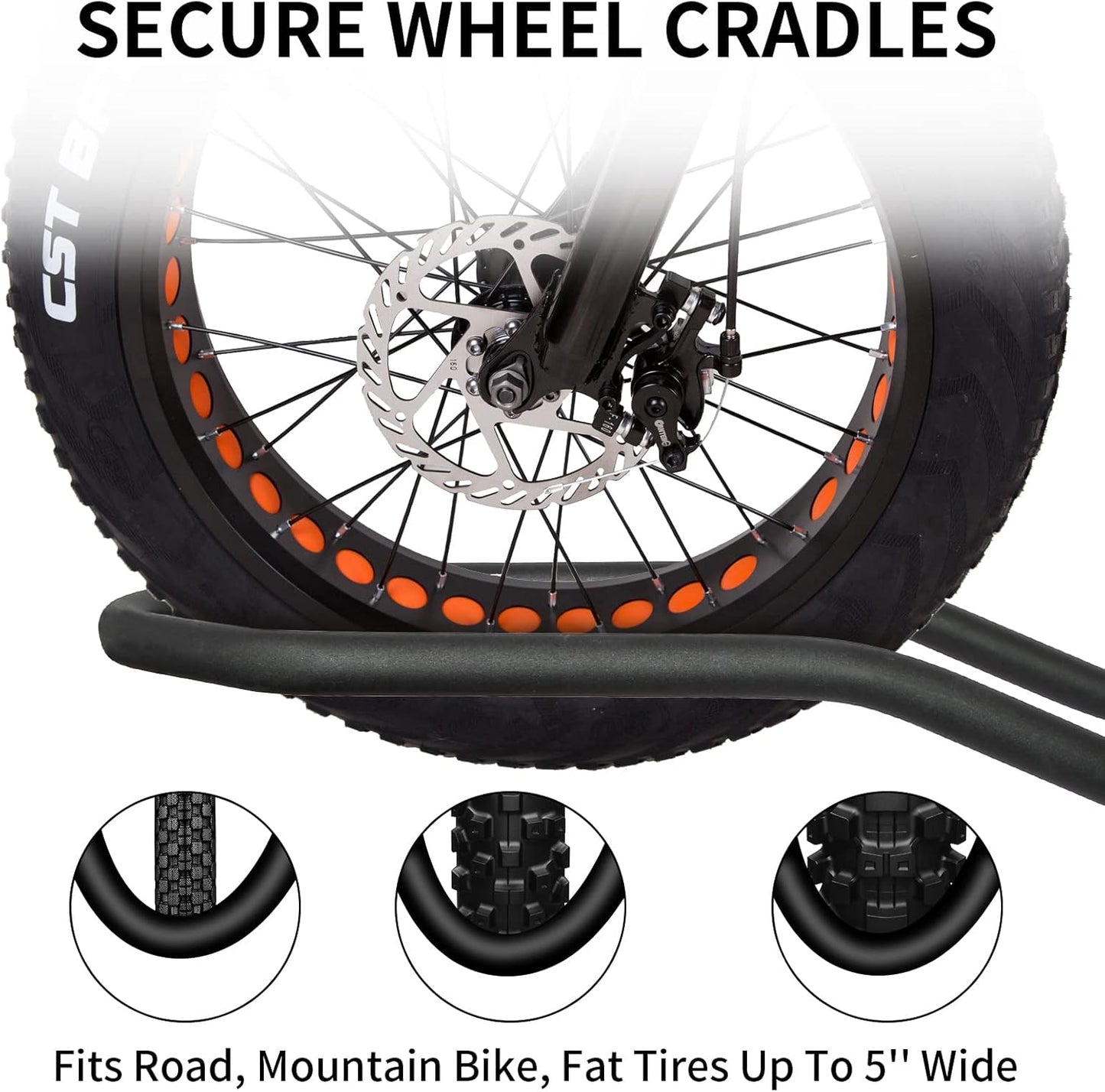 WEIZE Hitch Bike Rack, Wobble Free Smart Tilting Folding Bicycle Car Racks for Standard, Fat Tire and Electric Bike, 2-Bike 160 lbs Capacity, 2-inch Receiver