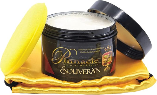 Pinnacle Natural Brilliance Souveran Wax | Hand-Poured Carnauba Wax for Rich 3D Shine & Stunning Gloss | Premium Protection | 8 oz | PIN-312-1