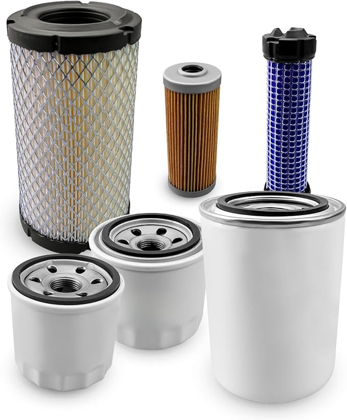 ULZOZN Filter Kit Fit for LS Tractor MT125, Oil Fuel Hydraulic Oil Filter Replace 11930535150 40358122 40049450 40195621 40220109