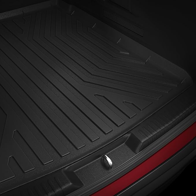 OEDRO Cargo Mat Fit for 2015-2025 Ford Edge, TPE Custom Fit All Weather Protection Edge Cargo Trunk Liner, Black
