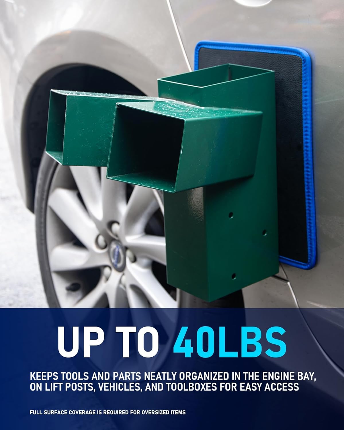 Magnetic Tool Mat Set, 4 Magnetic Pads, 40LB Tool Pad with Telescoping Magnetic Pickup Tools & Inspection Mirror, Tools Organizer for Garage, Workshop & Auto Repair