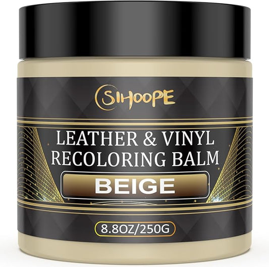 2025 New Advanced Leather Recoloring Balm,Beige Leather Repair Kit for Furniture,Leather Dye Filler,Couch Paint and Repair,Leather Color Restorer for Couches,Leather Scratch Remover for Car Interior