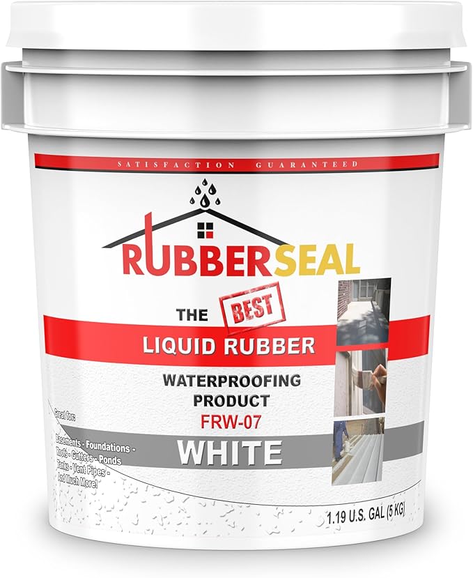 Liquid Rubber Waterproofing and Protective Coating, Rubberseal (1 Gallon, White)
