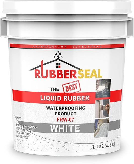 Liquid Rubber Waterproofing and Protective Coating, Rubberseal (1 Gallon, White)
