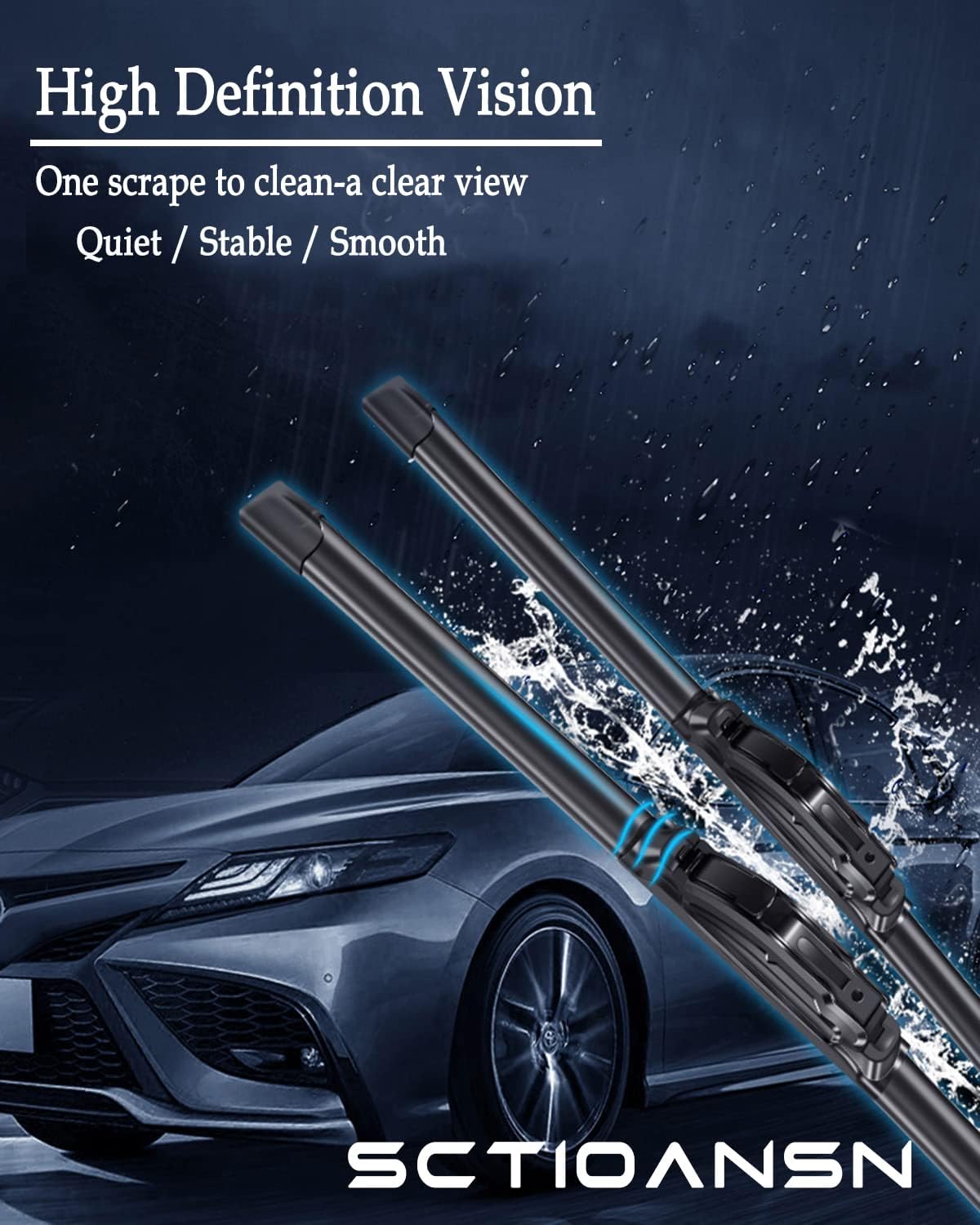 3Pcs Windshield Wipers for Toyota Prius 2010-2015, Toyota Prius Plug-In 2012-2015, Original Equipment Replacement Automotive Windshield Wiper Blades for My Car- 26"/19"/16A" (Pack of 3) J- HOOK