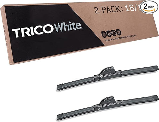 TRICO White 16" + 16" Extreme Weather Premium Winter Automotive Replacement Windshield Wiper Blades (Set of 2), Passenger and Driver Side All-Weather Beam Wiper Blades for Select Vehicle Models